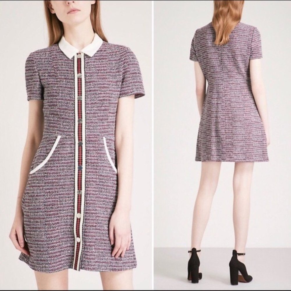 Maje Natelle Tweed Mini Dress Size 3